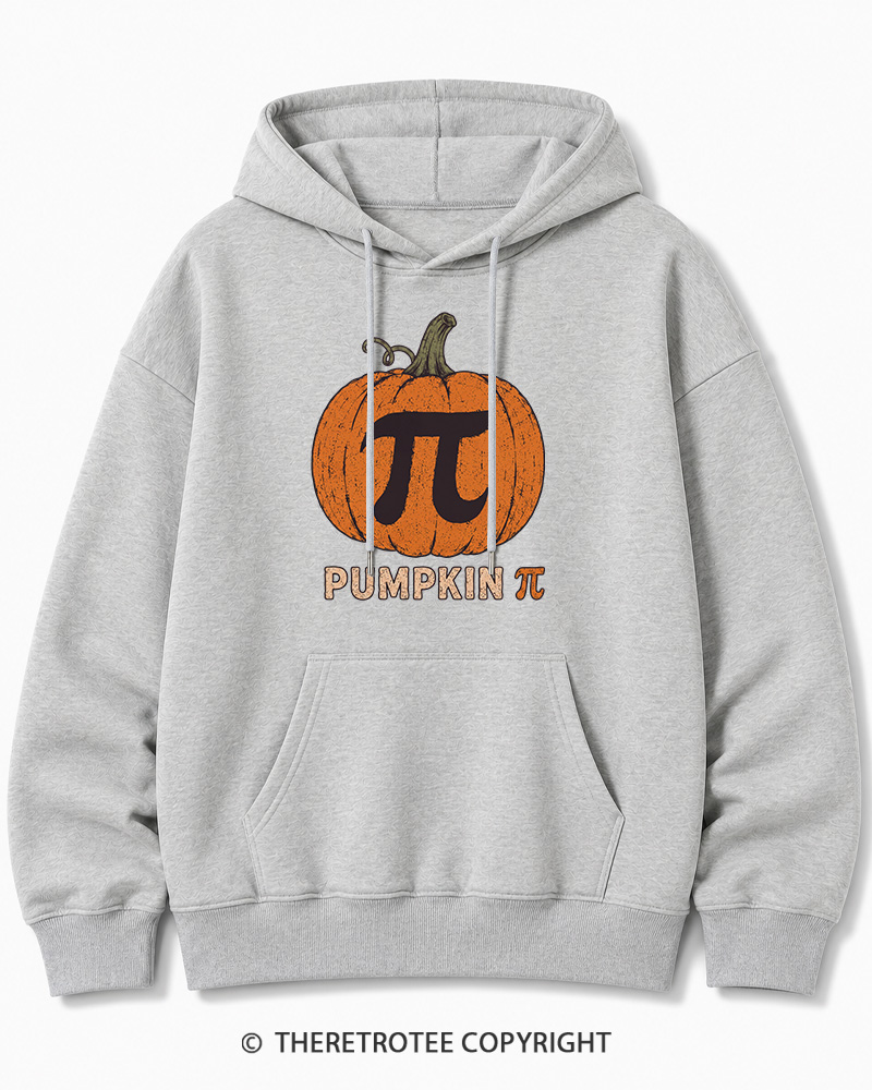 TheRetroTee Pumpkin Pi 1980s Halloween Halloween Cotton Hoodie