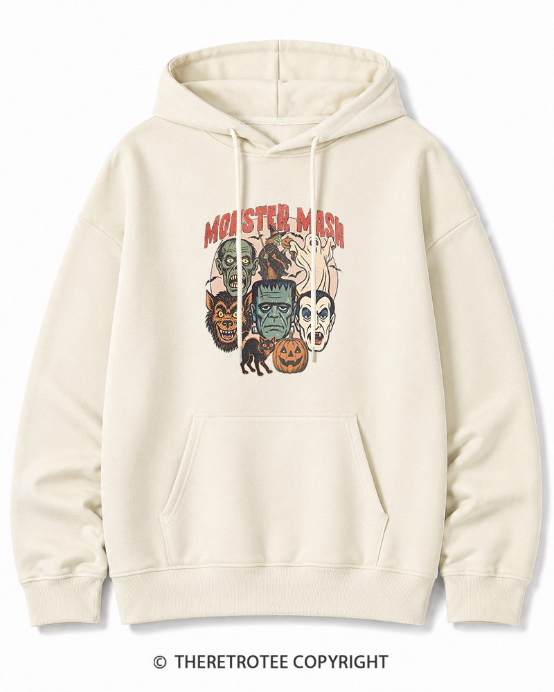 TheRetroTee Retro Halloween Spooky Season 1970s Halloween Cotton Hoodie