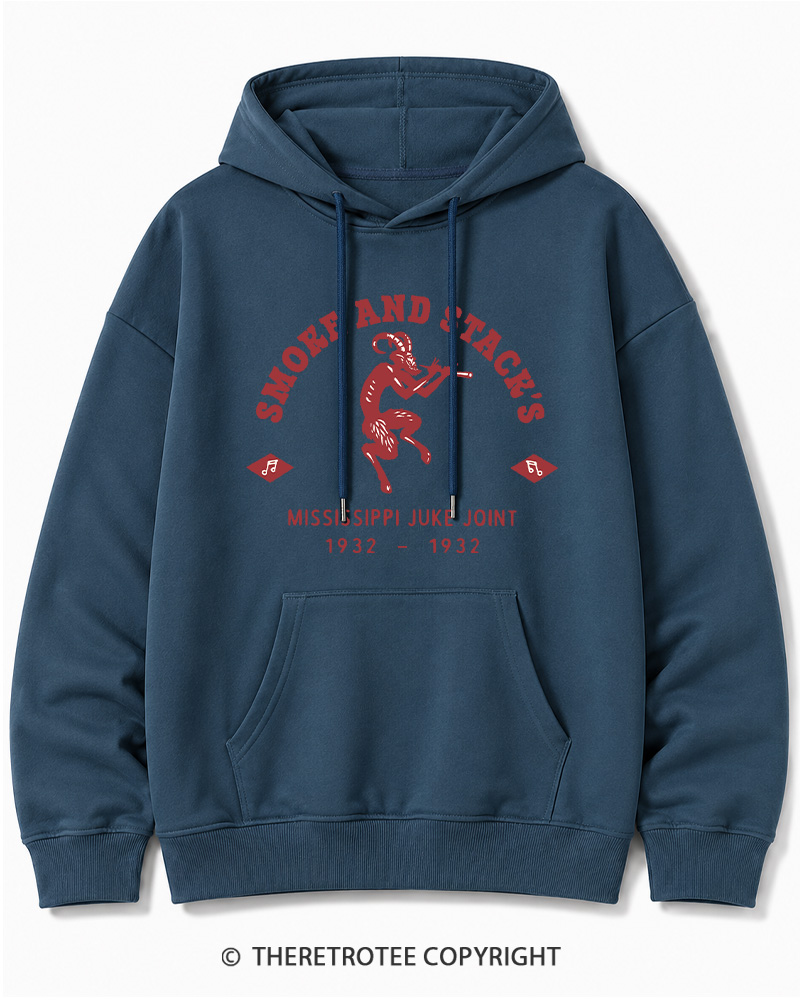 TheRetroTee Smoke & Stack's Juke Joint 1930s Halloween Halloween Cotton Hoodie