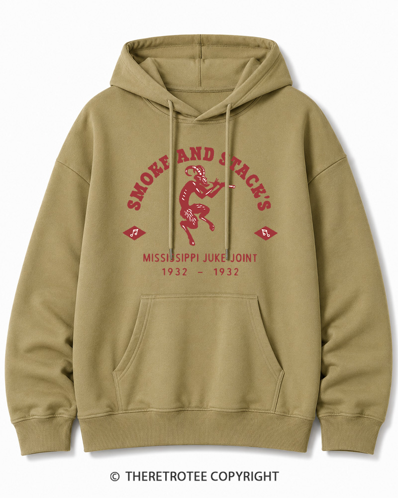 TheRetroTee Smoke & Stack's Juke Joint 1930s Halloween Halloween Cotton Hoodie