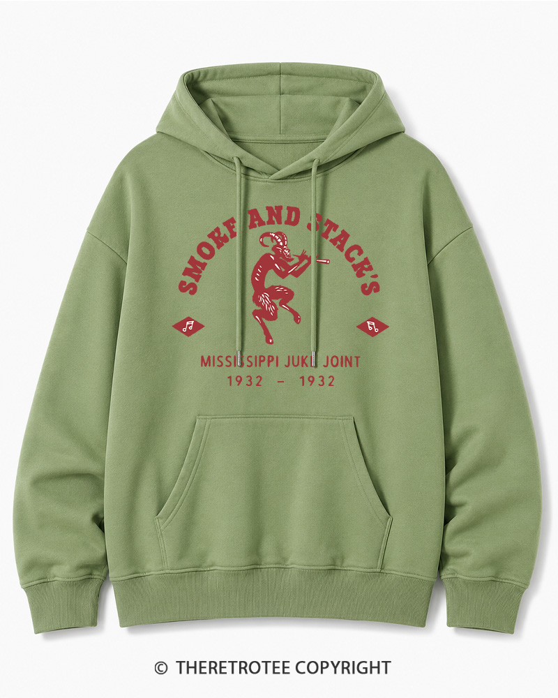 TheRetroTee Smoke & Stack's Juke Joint 1930s Halloween Halloween Cotton Hoodie