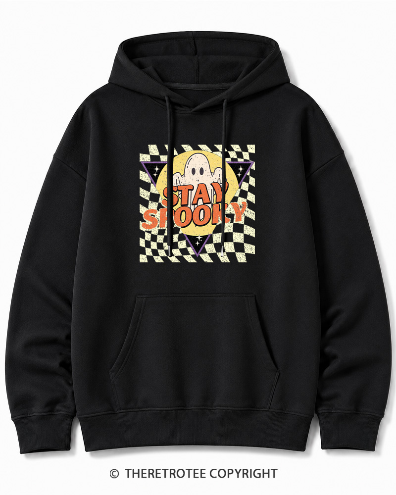TheRetroTee Stay Spooky 1990s Halloween Cotton Hoodie