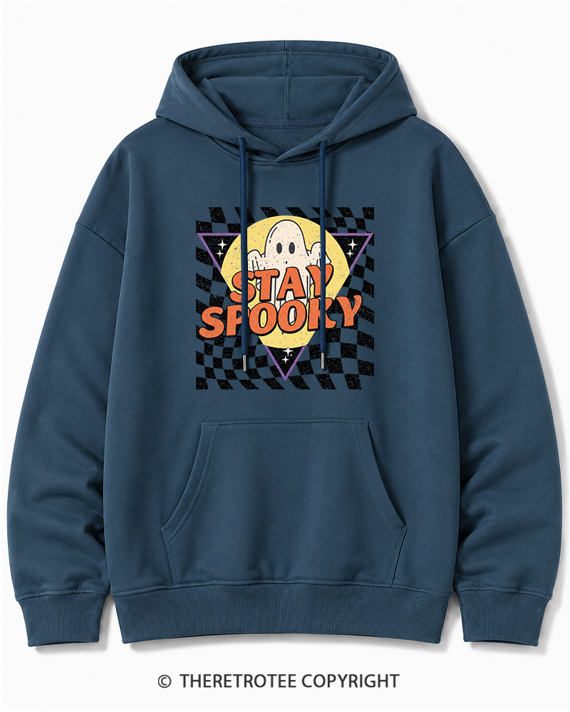TheRetroTee Stay Spooky 1990s Halloween Cotton Hoodie