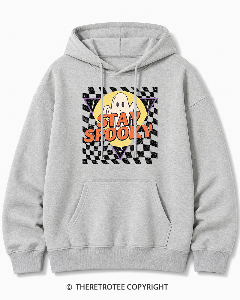 TheRetroTee Stay Spooky 1990s Halloween Cotton Hoodie