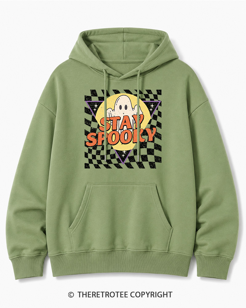 TheRetroTee Stay Spooky 1990s Halloween Cotton Hoodie