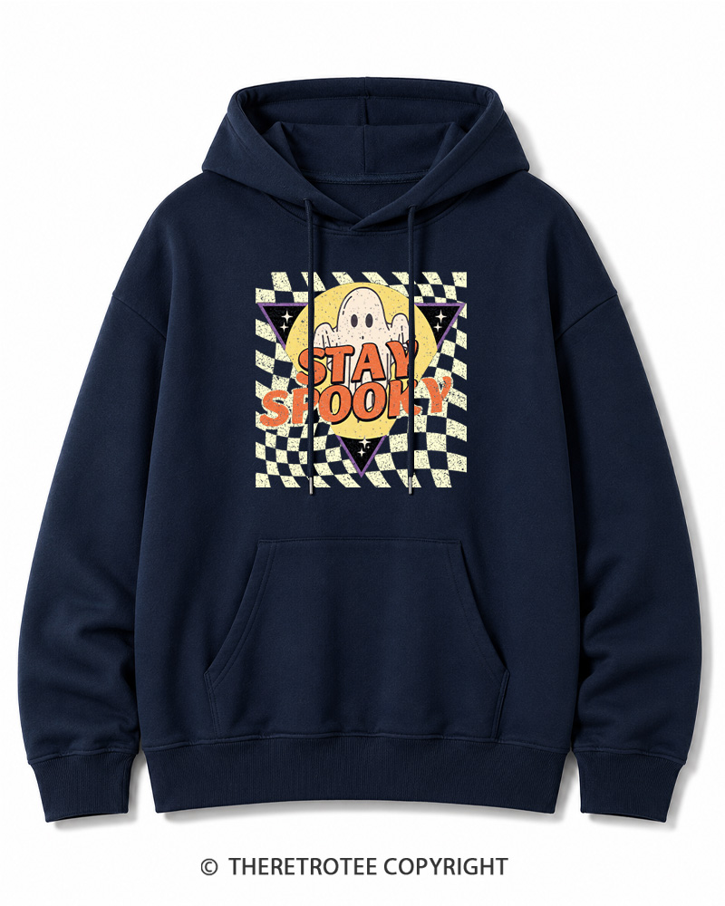 TheRetroTee Stay Spooky 1990s Halloween Cotton Hoodie