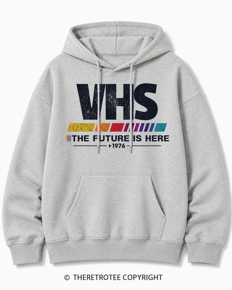TheRetroTee The Future Is Here 1970s Halloween Cotton Hoodie