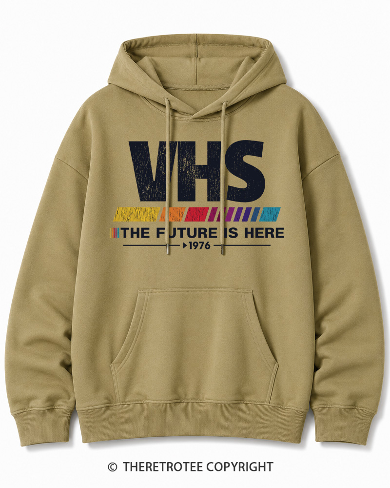 TheRetroTee The Future Is Here 1970s Halloween Cotton Hoodie