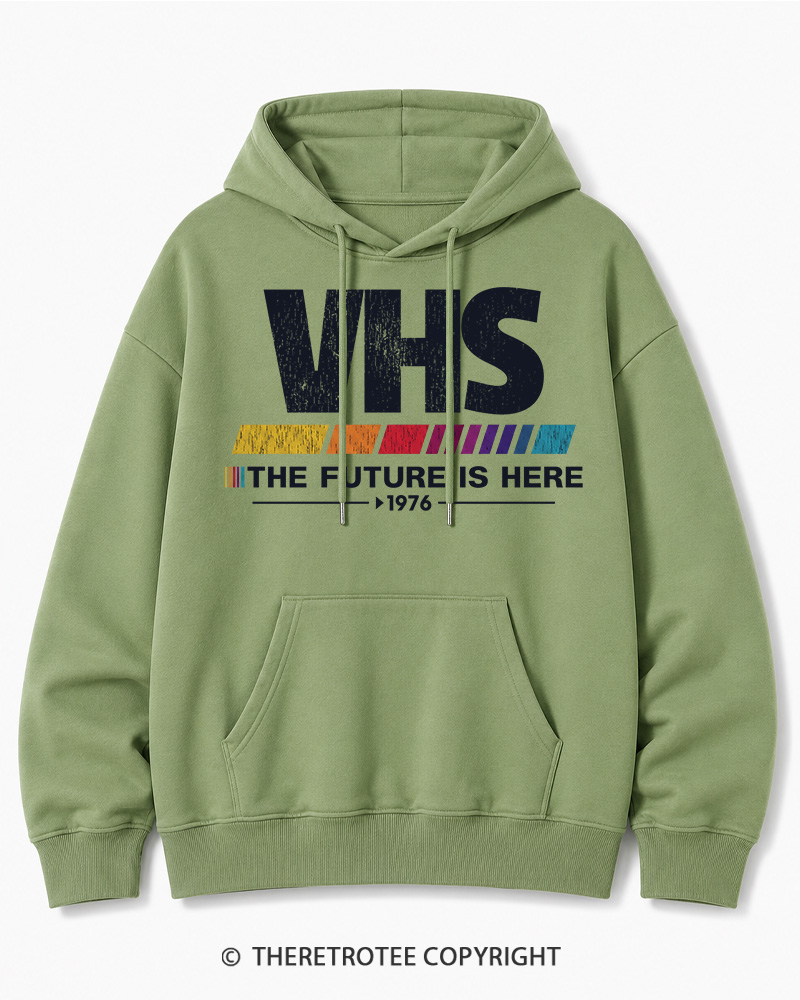 TheRetroTee The Future Is Here 1970s Halloween Cotton Hoodie