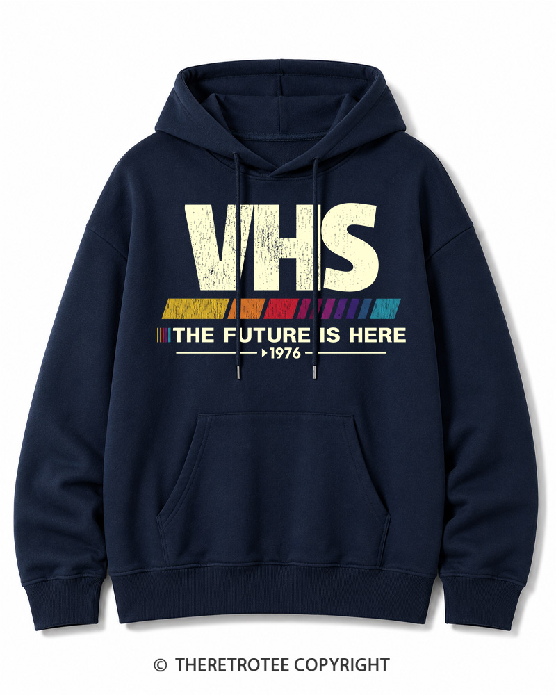TheRetroTee The Future Is Here 1970s Halloween Cotton Hoodie