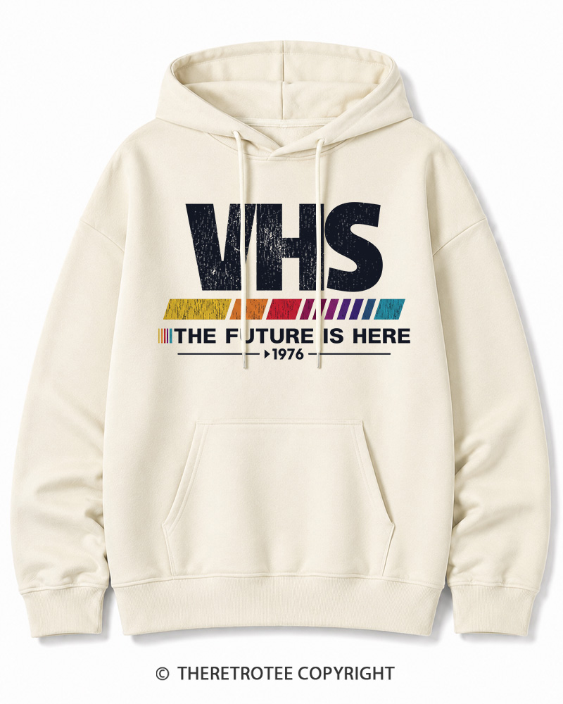 TheRetroTee The Future Is Here 1970s Halloween Cotton Hoodie