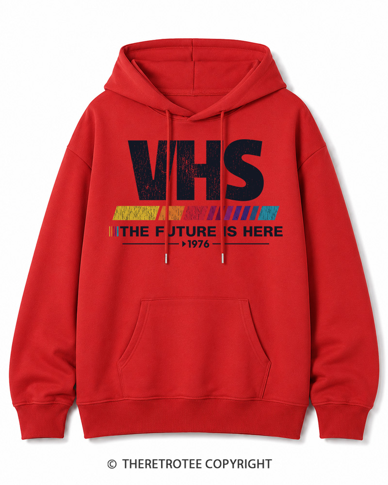 TheRetroTee The Future Is Here 1970s Halloween Cotton Hoodie