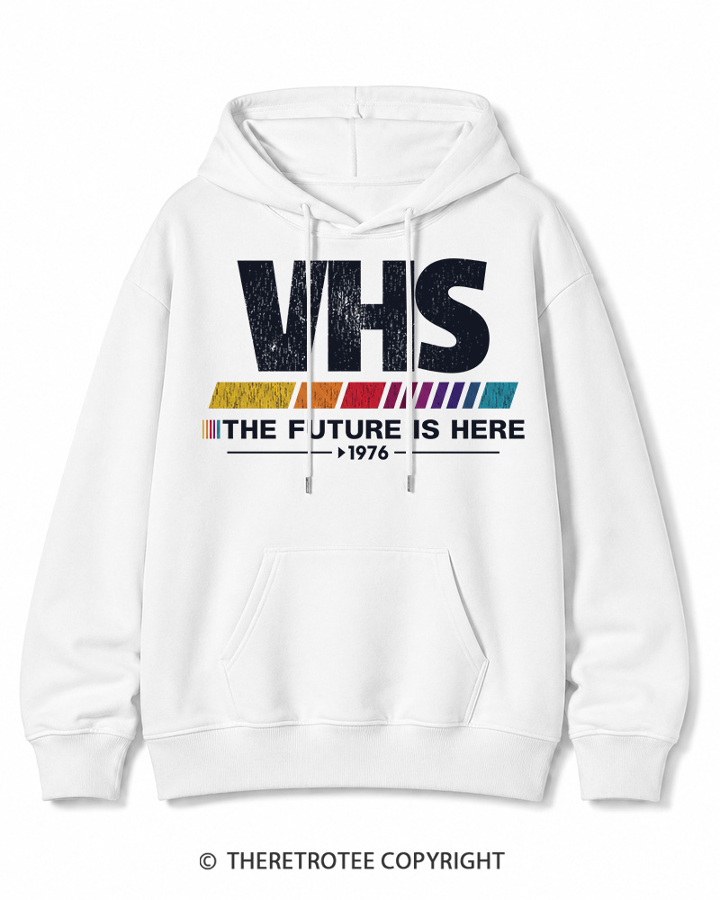 TheRetroTee The Future Is Here 1970s Halloween Cotton Hoodie