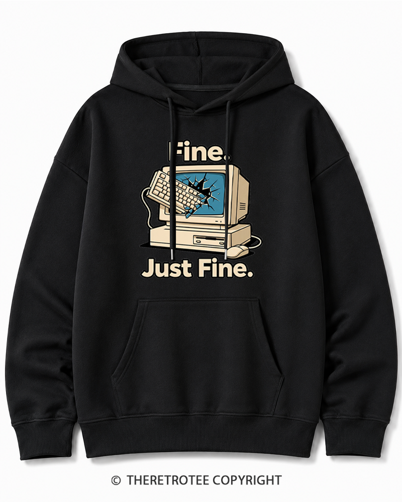 TheRetroTee Funny Angry Gamer Cotton Hoodie