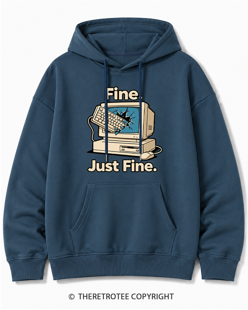 TheRetroTee Funny Angry Gamer Cotton Hoodie
