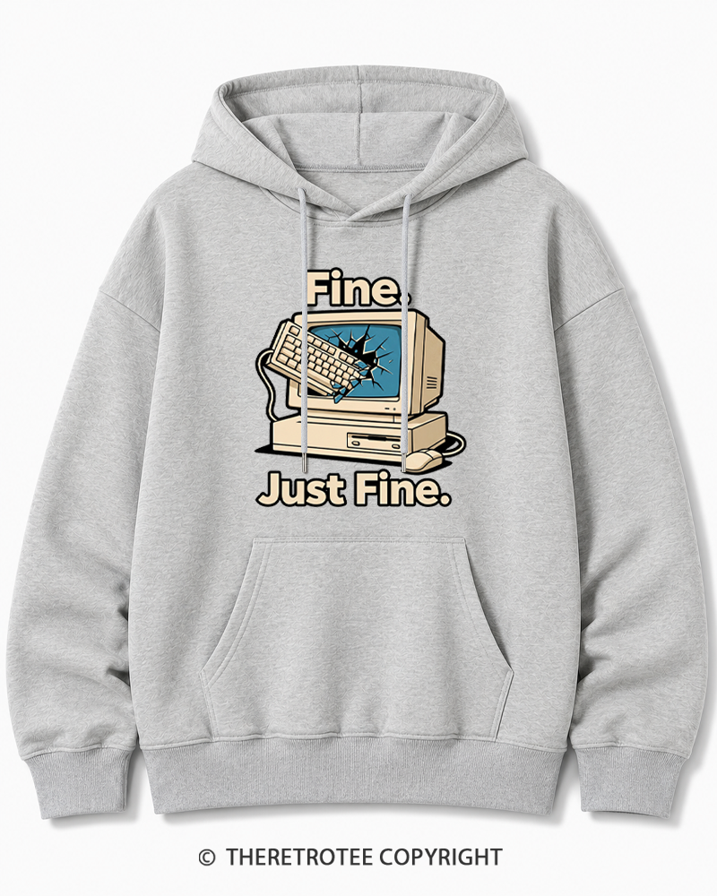 TheRetroTee Funny Angry Gamer Cotton Hoodie