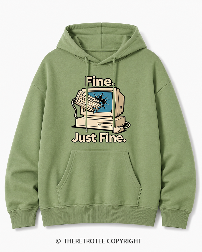 TheRetroTee Funny Angry Gamer Cotton Hoodie