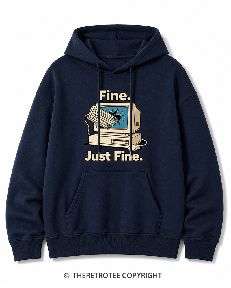 TheRetroTee Funny Angry Gamer Cotton Hoodie