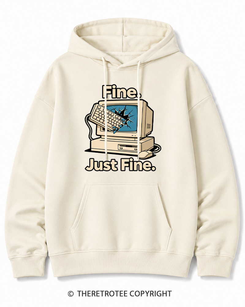 TheRetroTee Funny Angry Gamer Cotton Hoodie