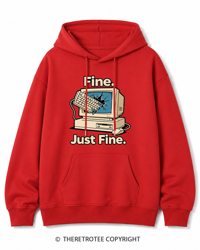 TheRetroTee Funny Angry Gamer Cotton Hoodie