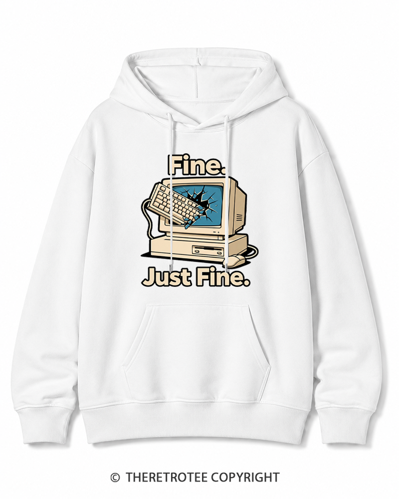 TheRetroTee Funny Angry Gamer Cotton Hoodie