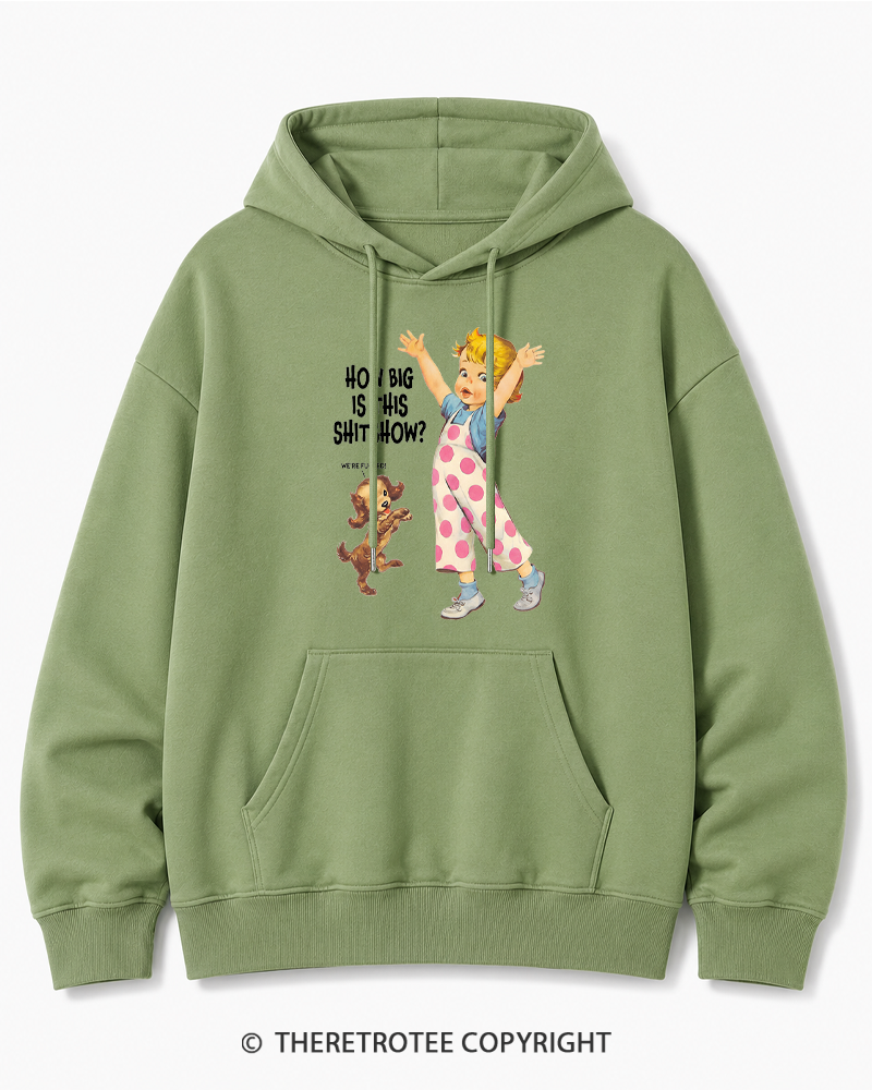 TheRetroTee How Big Is This Shitshow 1950s Cotton Hoodie