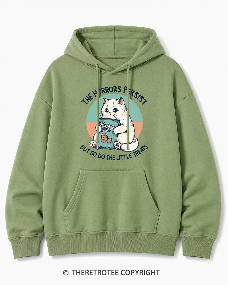 TheRetroTee The Horrors Persist 1990s Cotton Hoodie