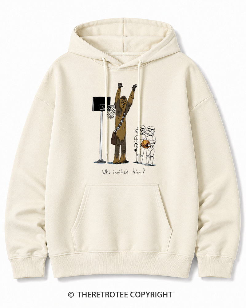 TheRetroTee Who Invited Him 1970s Cotton Hoodie