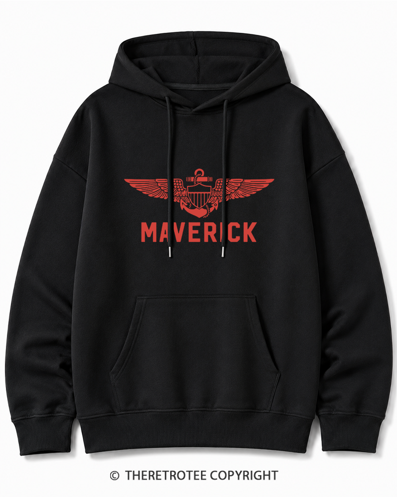 TheRetroTee 1980s Pilot Inspired Cotton Hoodie