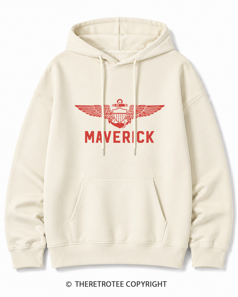 TheRetroTee 1980s Pilot Inspired Cotton Hoodie
