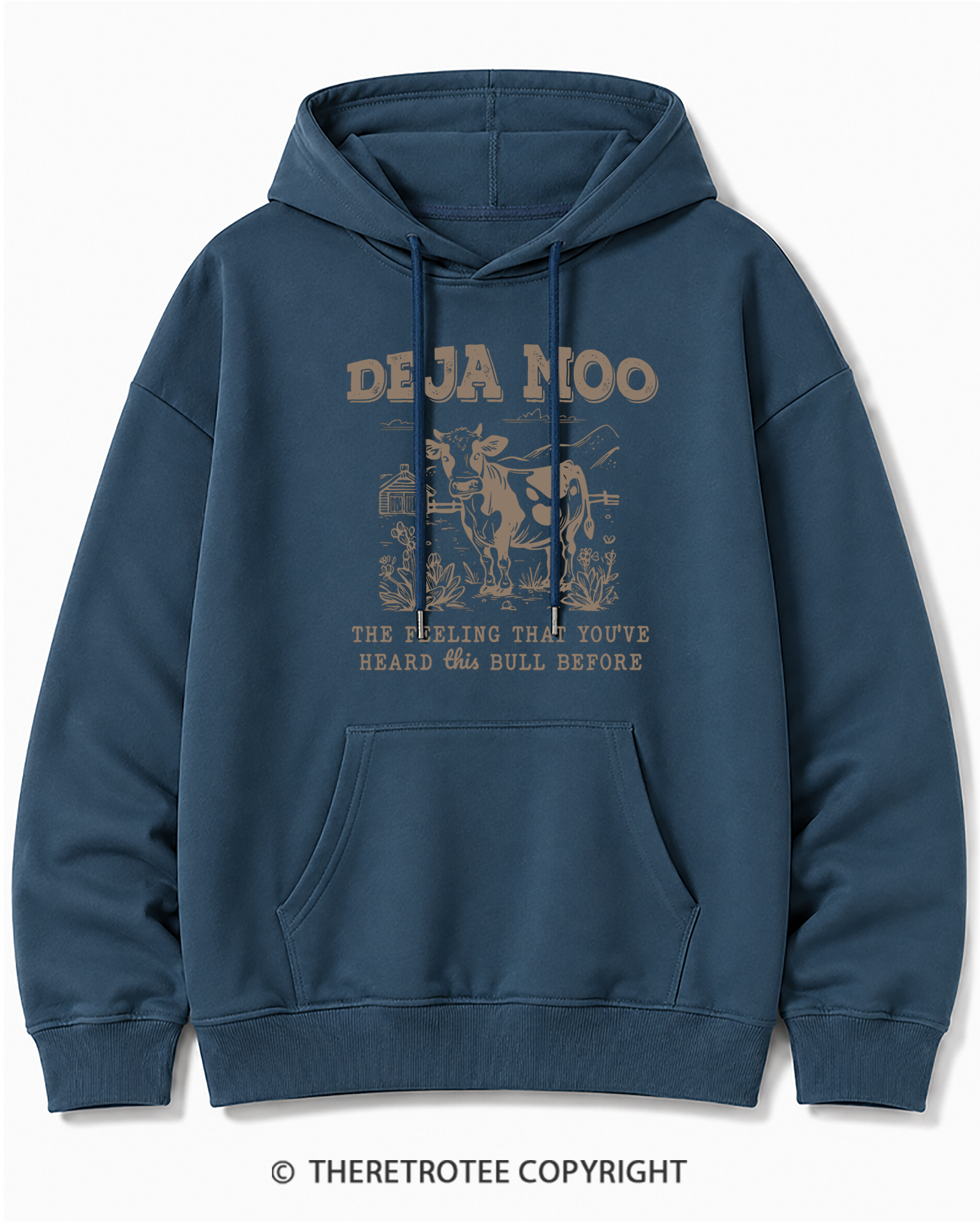 TheRetroTee Deja Moo 2000s Cotton Hoodie