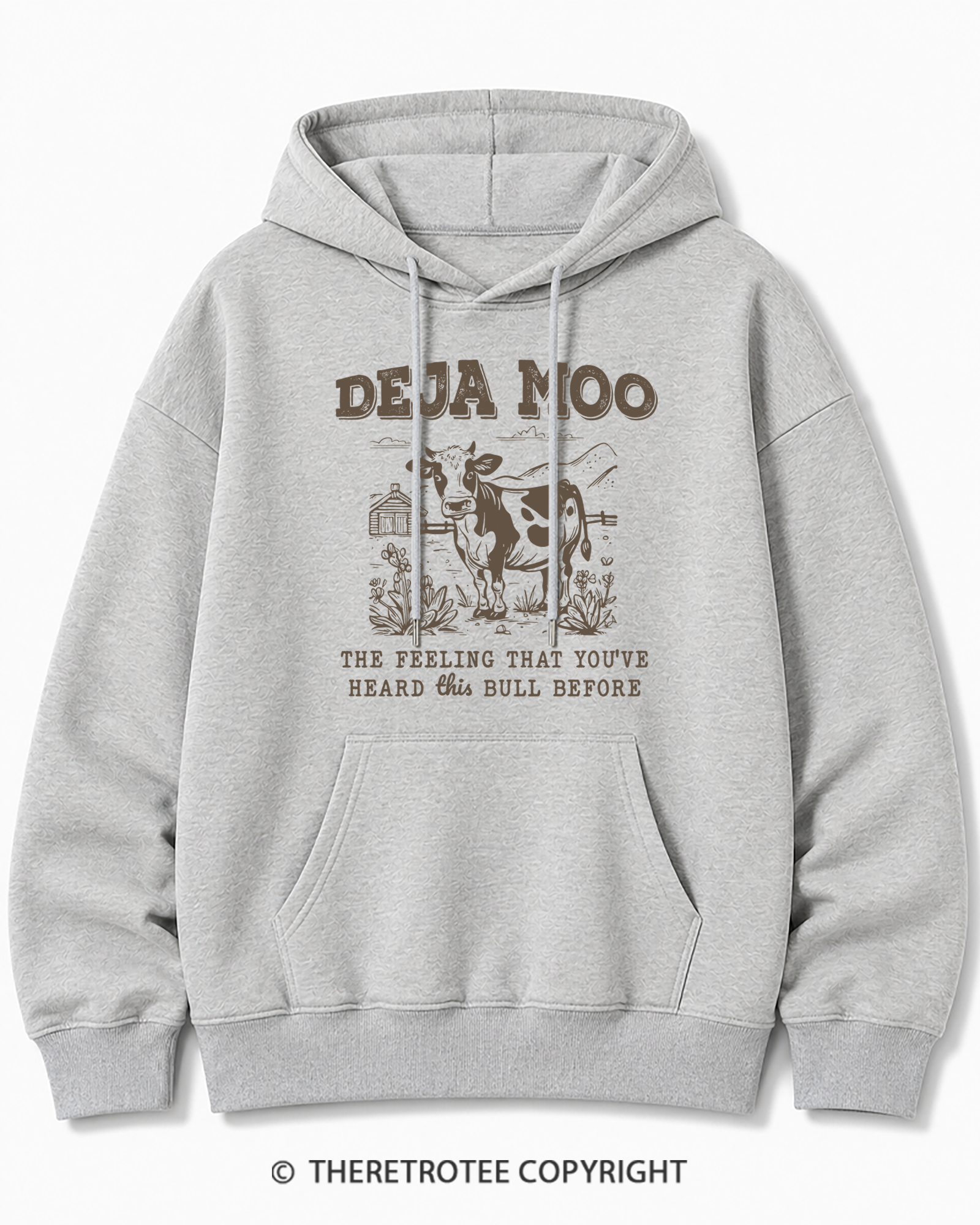 TheRetroTee Deja Moo 2000s Cotton Hoodie