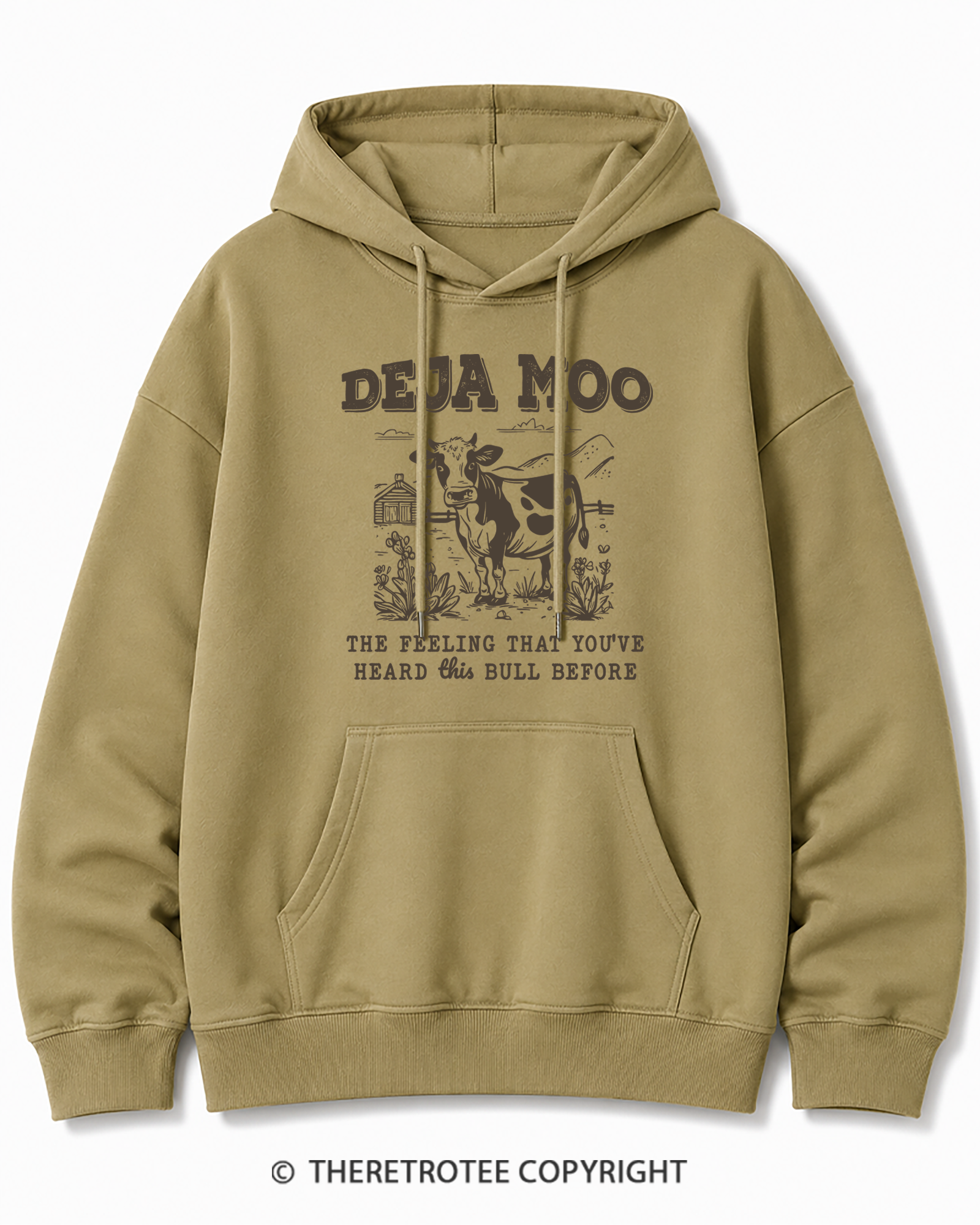 TheRetroTee Deja Moo 2000s Cotton Hoodie