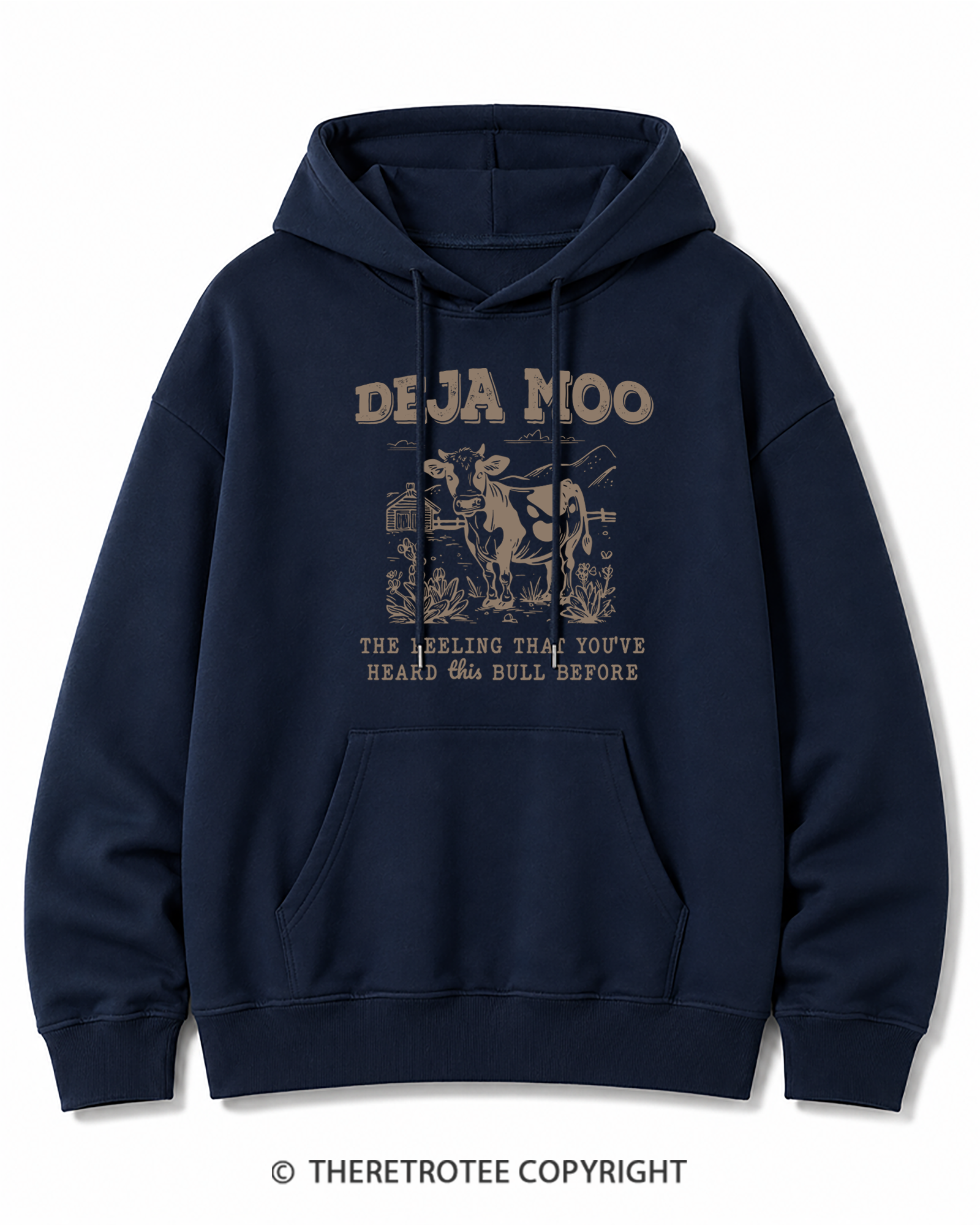 TheRetroTee Deja Moo 2000s Cotton Hoodie