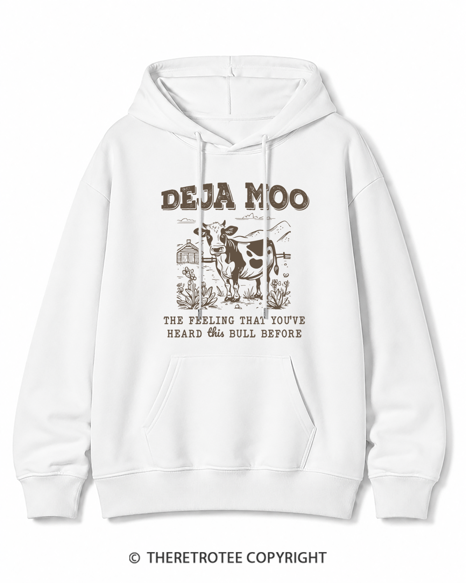 TheRetroTee Deja Moo 2000s Cotton Hoodie