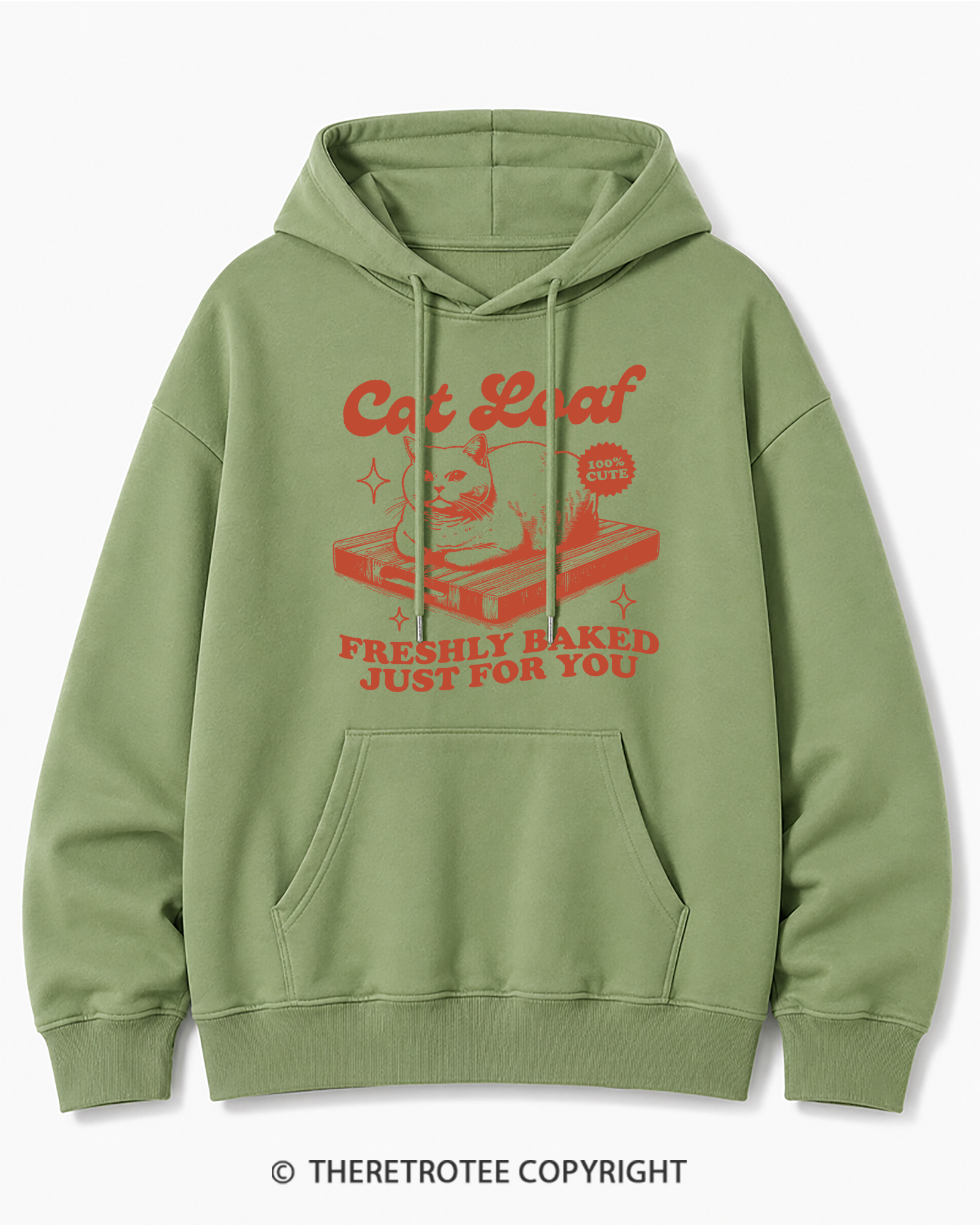 TheRetroTee Cat Loaf 2010s Cotton Hoodie