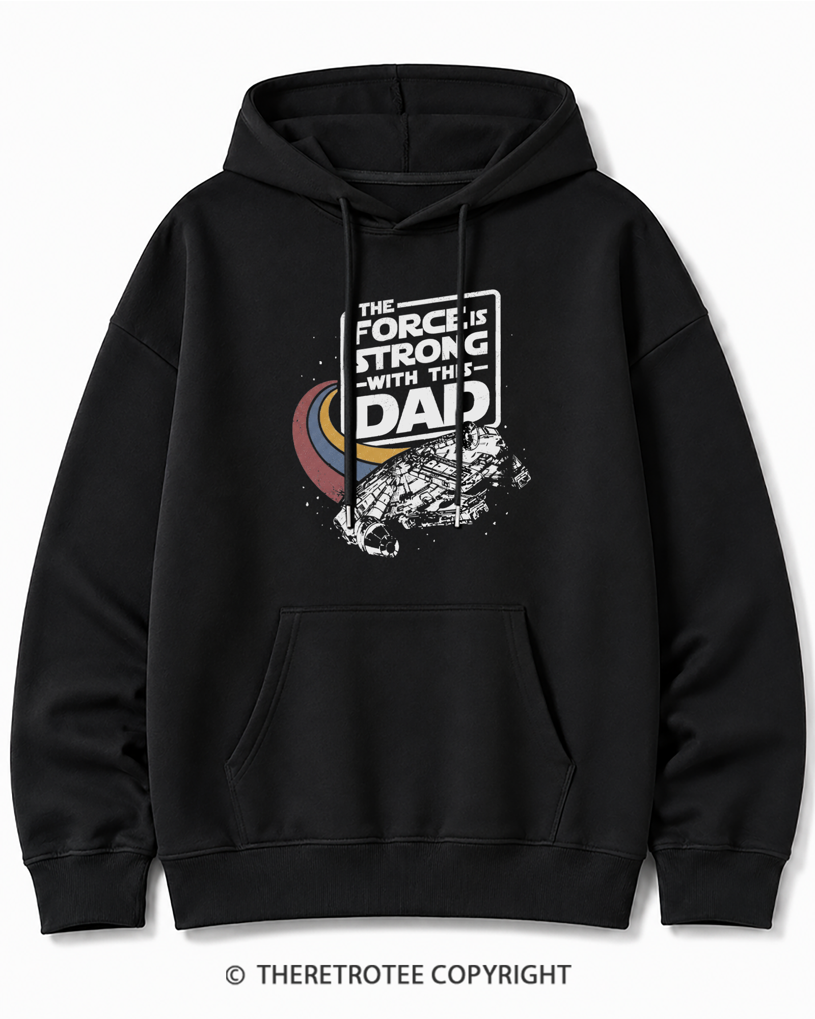 TheRetroTee The Force Is Strong With This Dad 1980s Cotton Hoodie