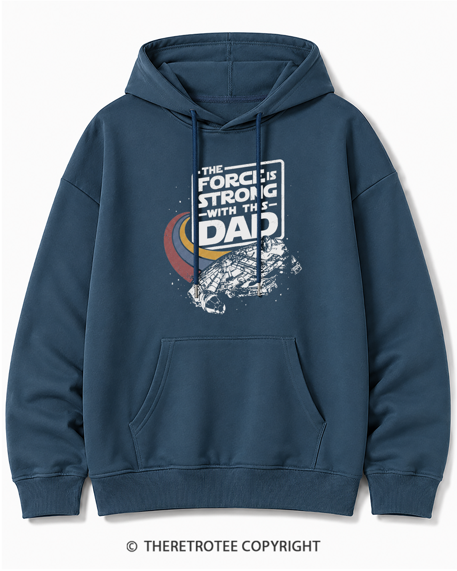 TheRetroTee The Force Is Strong With This Dad 1980s Cotton Hoodie