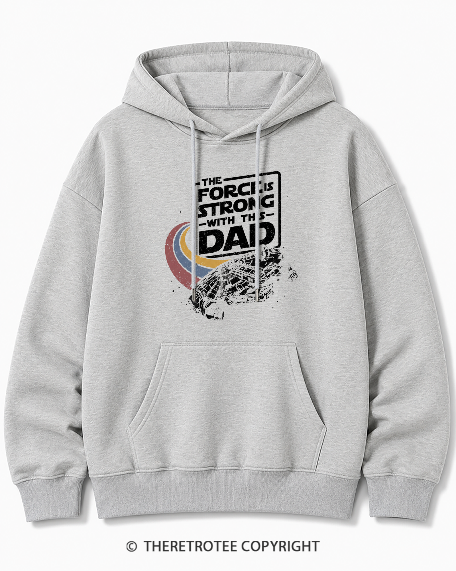 TheRetroTee The Force Is Strong With This Dad 1980s Cotton Hoodie