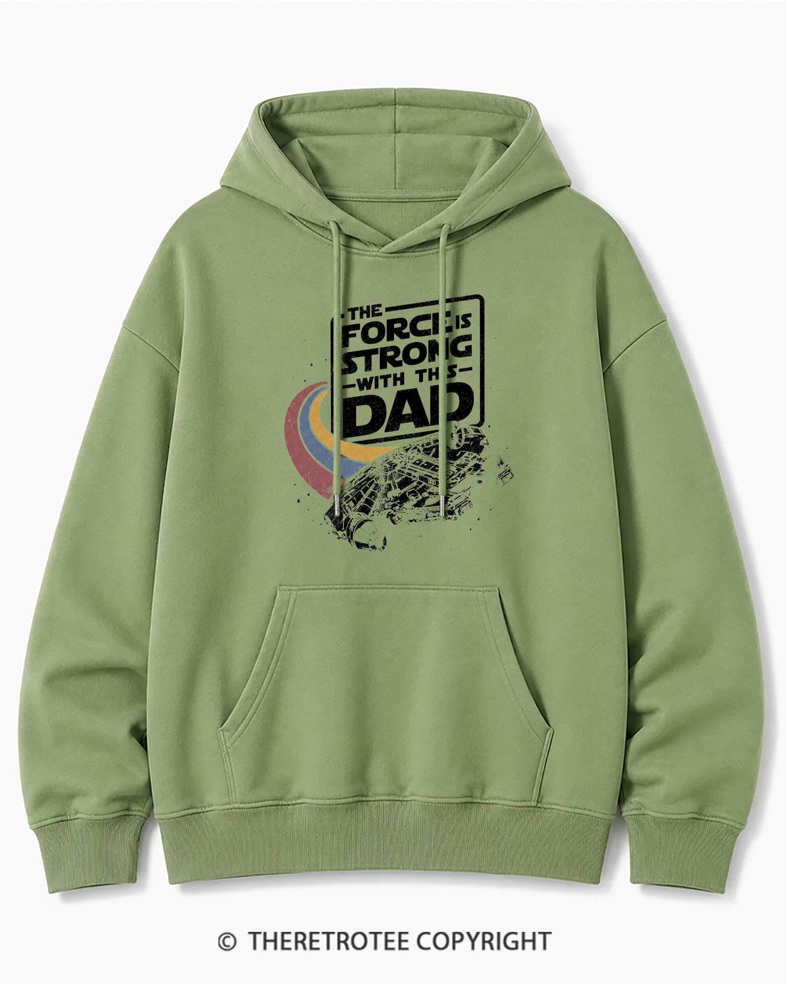 TheRetroTee The Force Is Strong With This Dad 1980s Cotton Hoodie