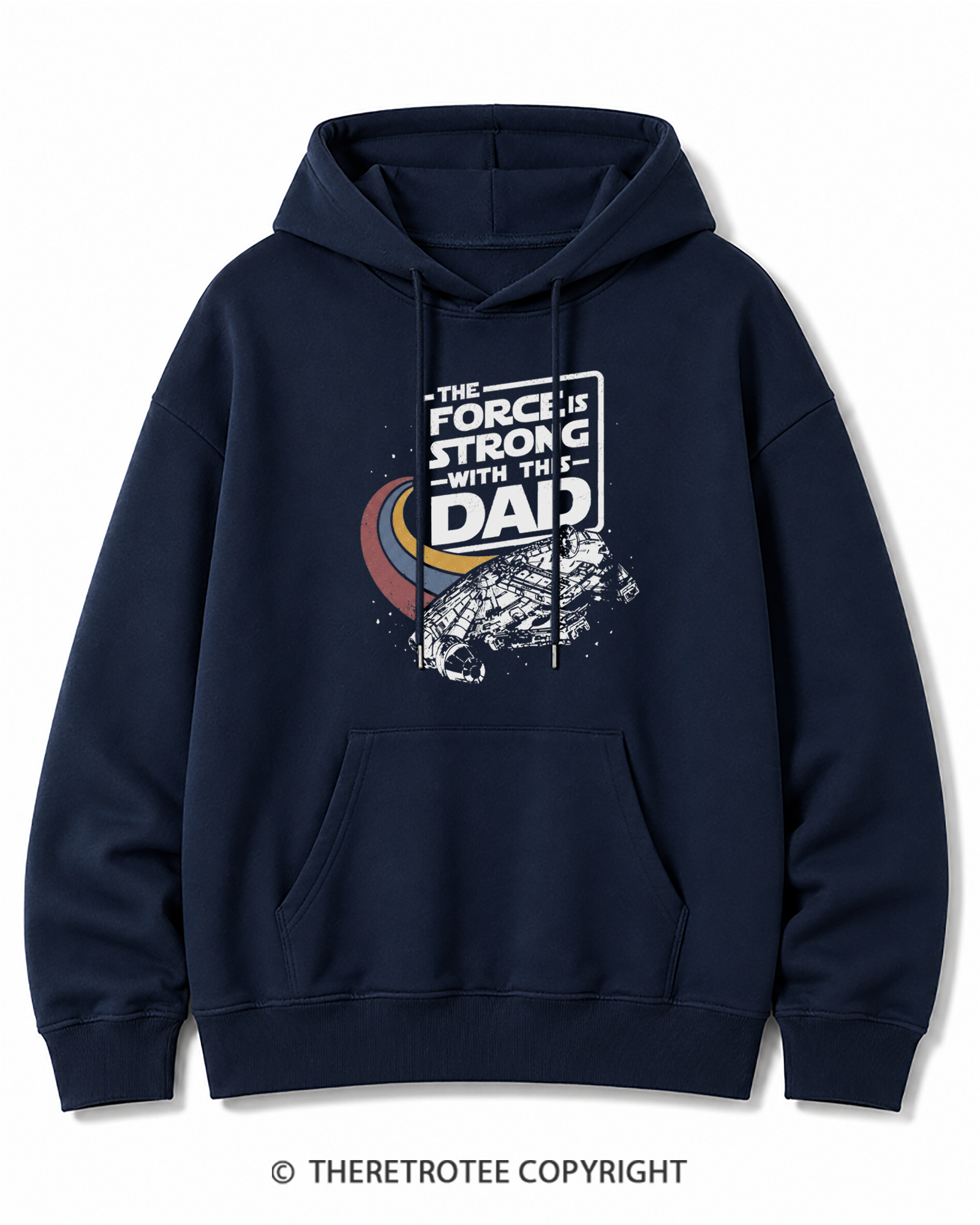 TheRetroTee The Force Is Strong With This Dad 1980s Cotton Hoodie