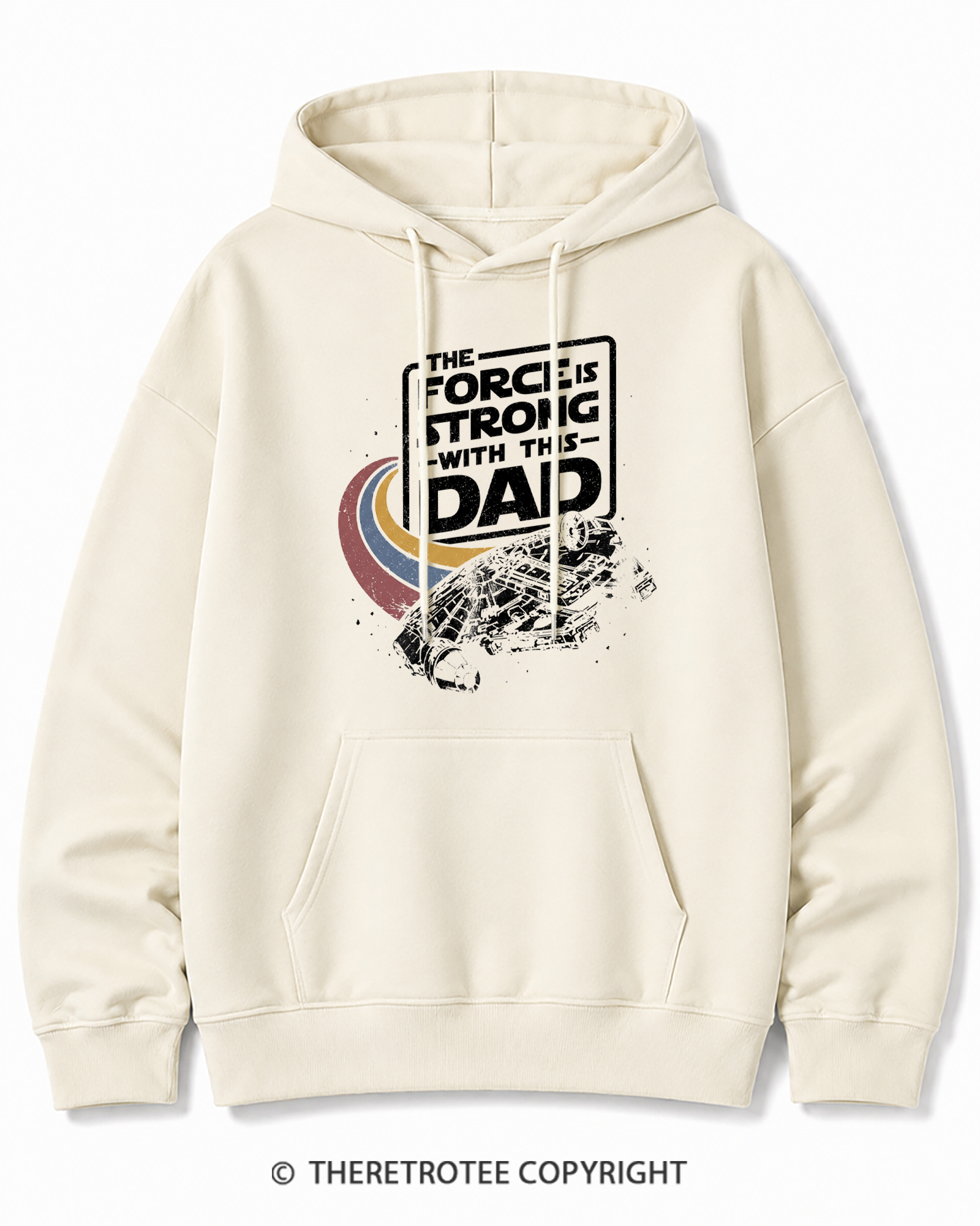 TheRetroTee The Force Is Strong With This Dad 1980s Cotton Hoodie