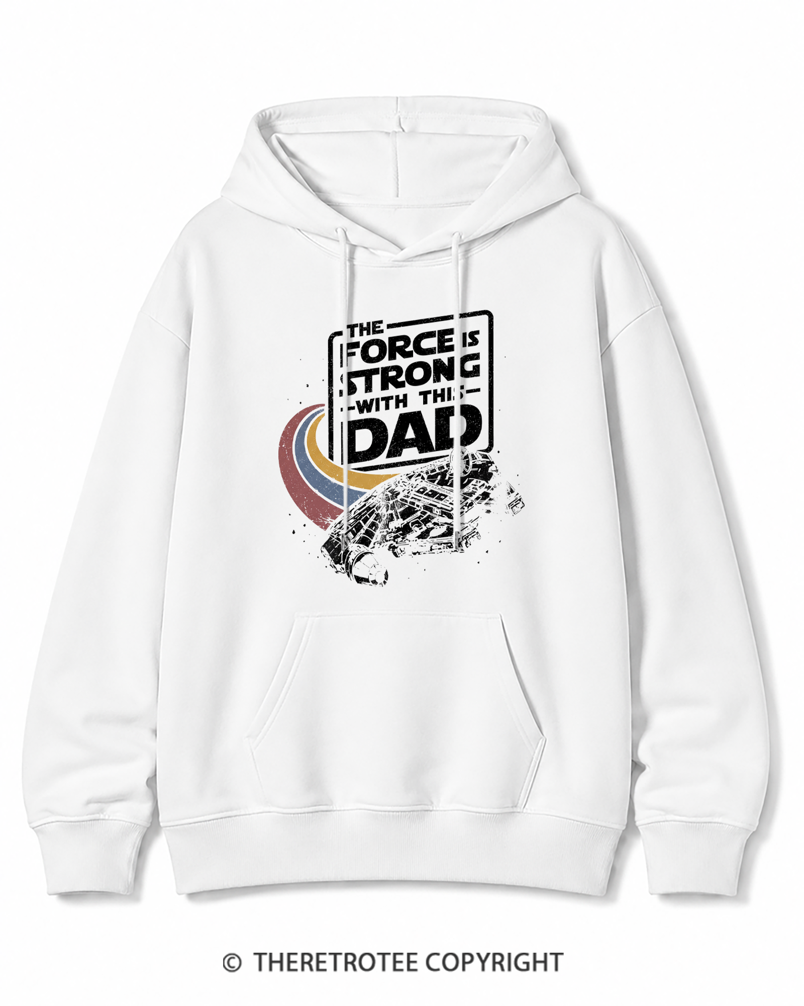 TheRetroTee The Force Is Strong With This Dad 1980s Cotton Hoodie