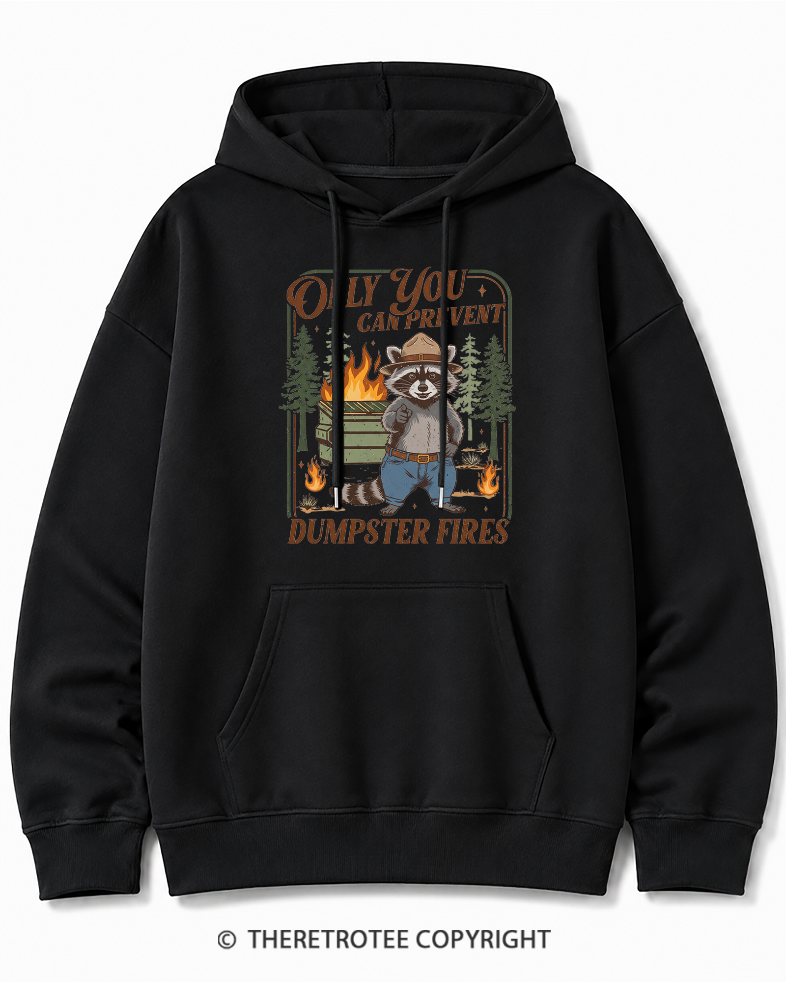 TheRetroTee Only You Can Prevent 1970s Cotton Hoodie