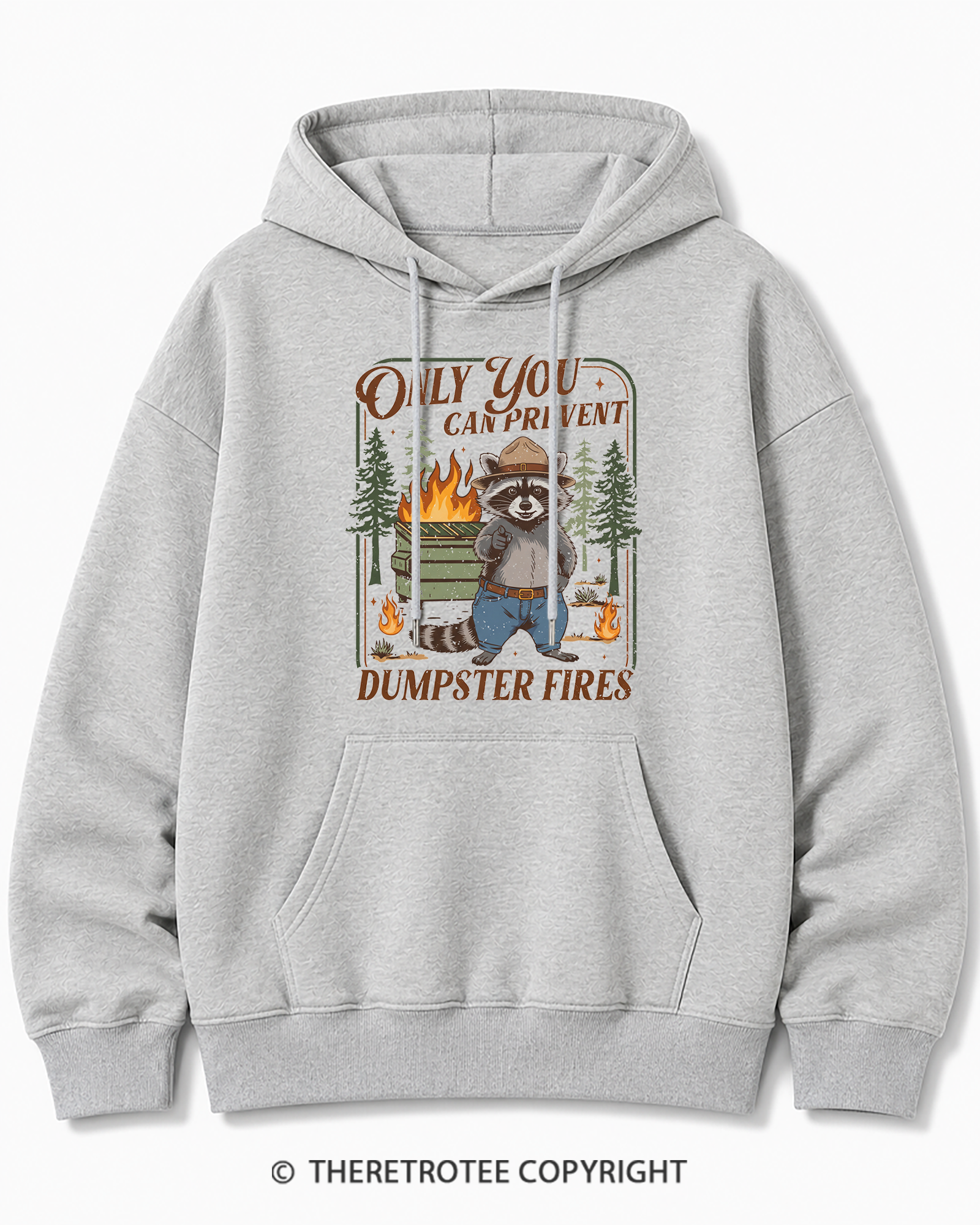 TheRetroTee Only You Can Prevent 1970s Cotton Hoodie