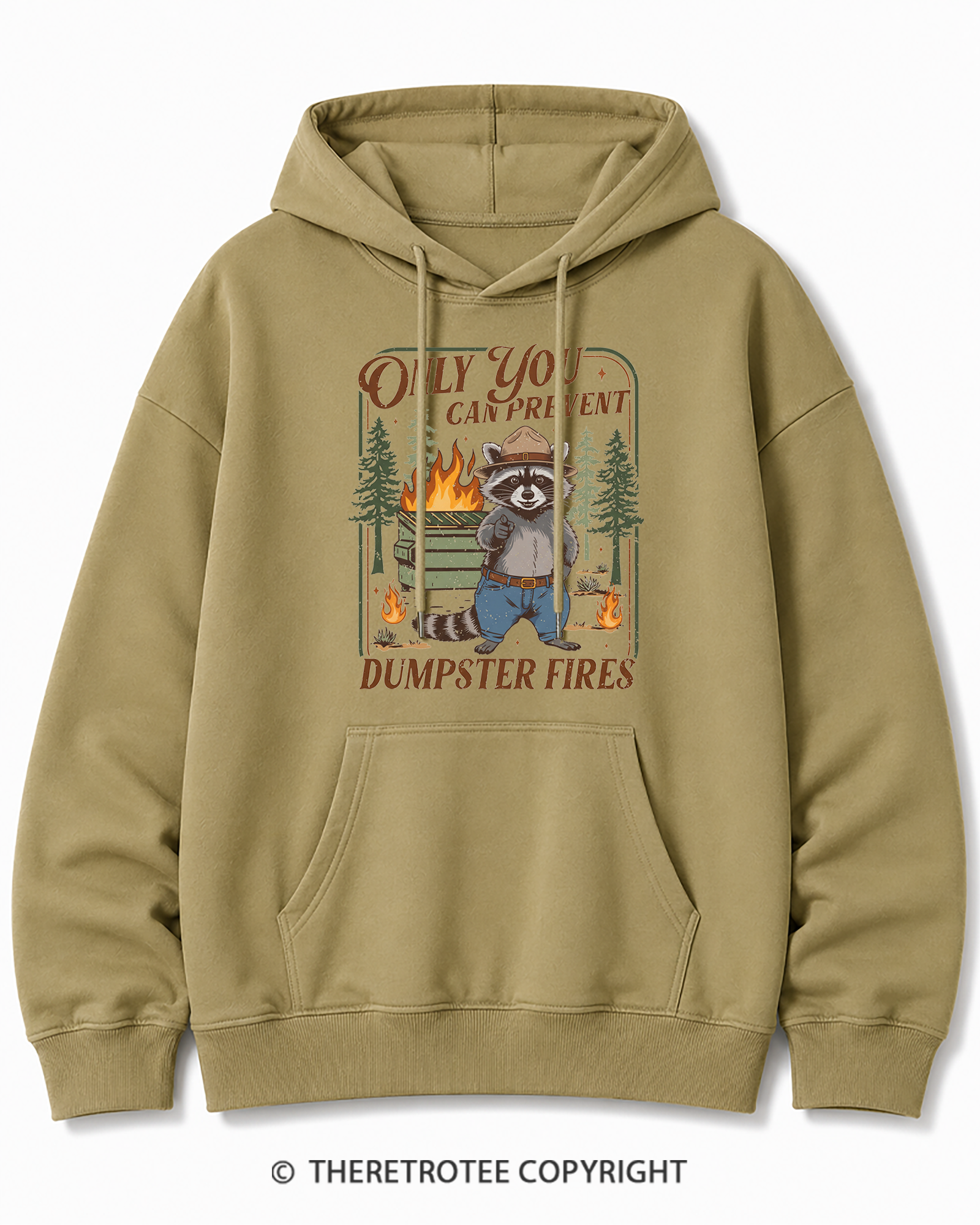 TheRetroTee Only You Can Prevent 1970s Cotton Hoodie