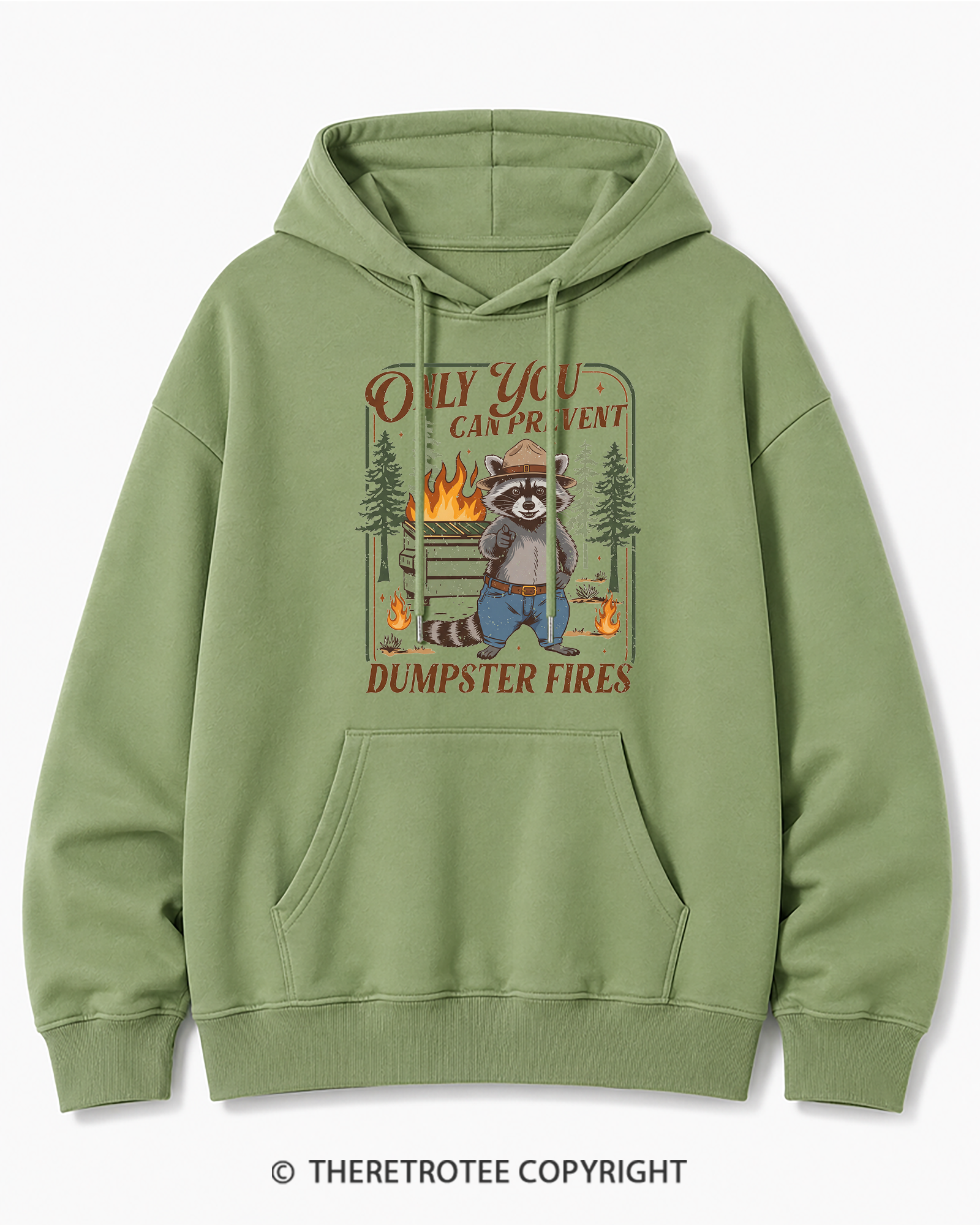 TheRetroTee Only You Can Prevent 1970s Cotton Hoodie