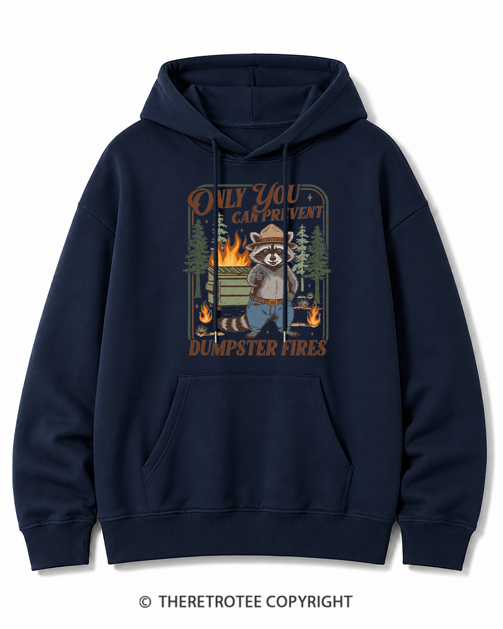 TheRetroTee Only You Can Prevent 1970s Cotton Hoodie