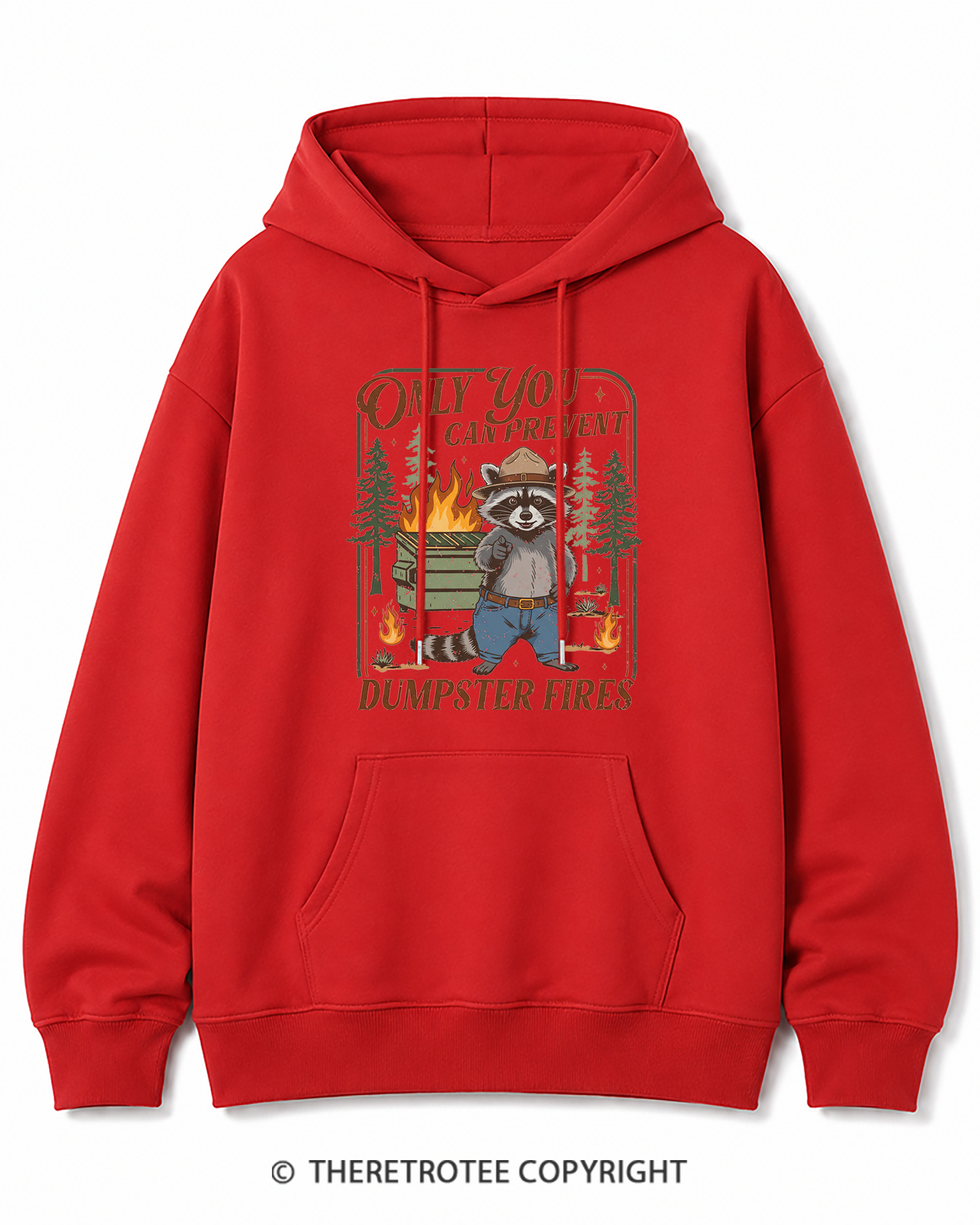 TheRetroTee Only You Can Prevent 1970s Cotton Hoodie