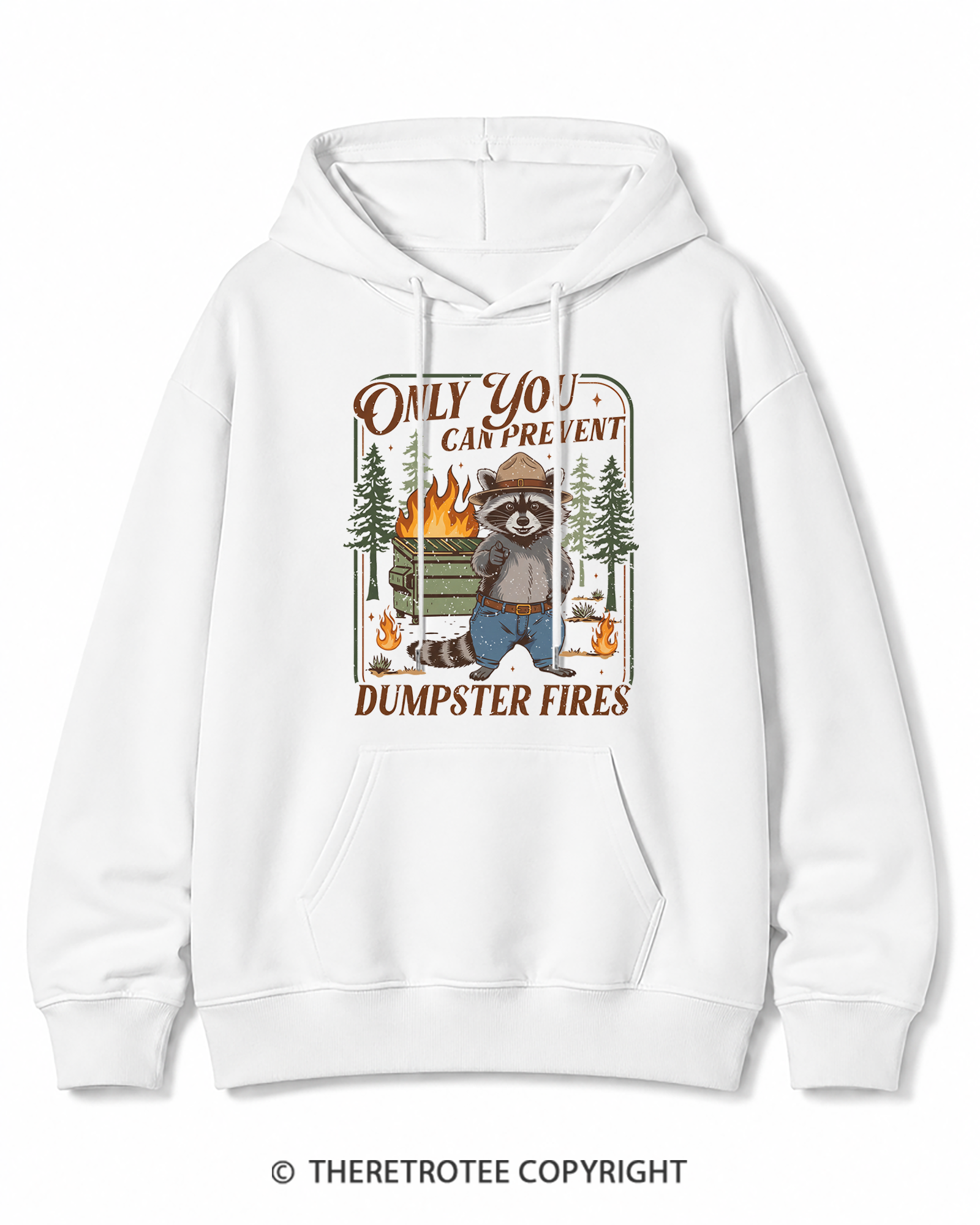 TheRetroTee Only You Can Prevent 1970s Cotton Hoodie